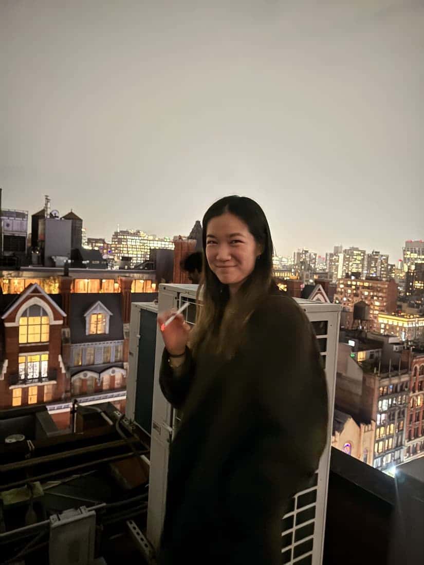 her first and only cigarette